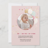 Magische eenhoorn 1e verjaardag kaart (Achterkant)