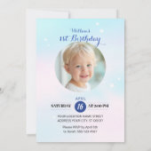 Magische eenhoorn 1e verjaardag kaart (Achterkant)