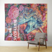 Magische eenhoorn achtergrond wandkleed (In Situ (horizontaal))