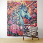 Magische eenhoorn achtergrond wandkleed (In situ)