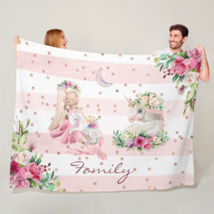 magische eenhoorn baby meisje fleece deken