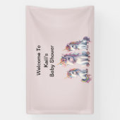 Magische Eenhoorn Baby shower Banner (Verticaal)