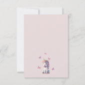 Magische Eenhoorn Baby shower Dank u kaart (Achterkant)