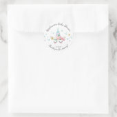 Magische Eenhoorn Baby shower Favor Sticker (Tas)