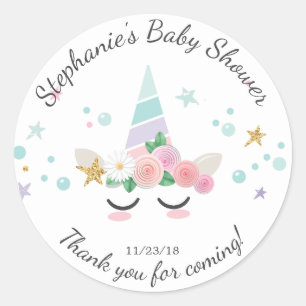 Magische Eenhoorn Baby shower Favor Sticker