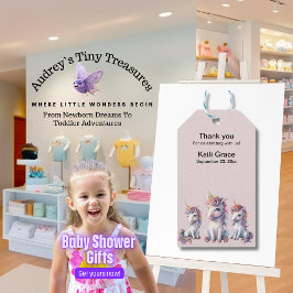 Magische Eenhoorn Baby shower Favoriet Tag Cadeaulabel