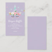 Magische Eenhoorn Baby shower Luier Raffle Ticket Informatiekaartje (Voorkant / Achterkant)