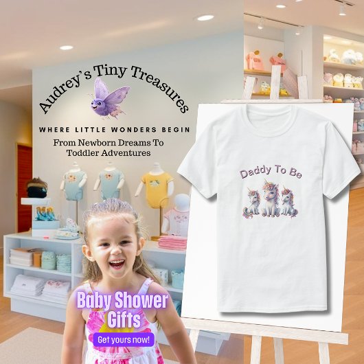 Magische Eenhoorn Baby shower Papa om Shirt te zij