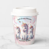 Magische Eenhoorn Baby shower Papieren Bekers (Achterkant)