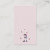 Magische Eenhoorn Baby shower Raffle Enclosure Kaa Informatiekaartje (Achterkant)