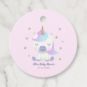 Magische Eenhoorn Baby shower Sterren Bedankjes Labels