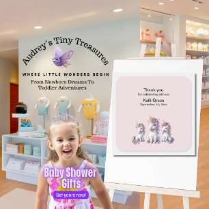 Magische Eenhoorn Baby shower Sticker
