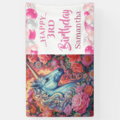 Magische eenhoorn ballon banner (Verticaal)