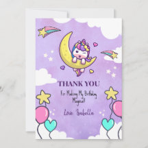 Magische Eenhoorn Bedankt Verjaardagscadeau Tweede