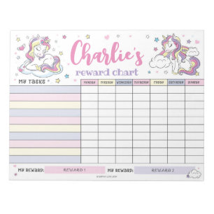 Magische Eenhoorn Beloningskaart Gepersonaliseerde Notitieblok