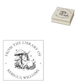 Magische Eenhoorn Bibliotheek Boek Stamp Rubberstempel (Gestempeld)