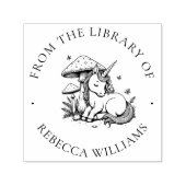 Magische Eenhoorn Bibliotheek Boek Stamp Zelfinktende Stempel (Design)