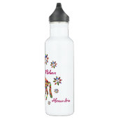 Magische eenhoorn bloem geloof glitter personalise waterfles  (Rechts)