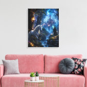 Magische Eenhoorn Canvas Afdruk (Insitu (Woonkamer))