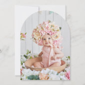 Magische Eenhoorn Custom Photo Roze Boog Verjaarda Kaart (Achterkant)