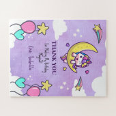 Magische Eenhoorn Dank u Verjaardagscadeau Tweede Legpuzzel (Horizontaal)