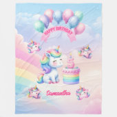 Magische Eenhoorn Deken Gift voor 5e Verjaardag Me (Voorkant)
