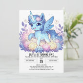 Magische Eenhoorn Digitale Verjaardag Kaart (Staand voorkant)