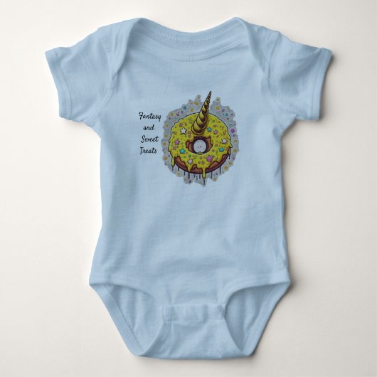 magische eenhoorn donut romper (Voorkant)