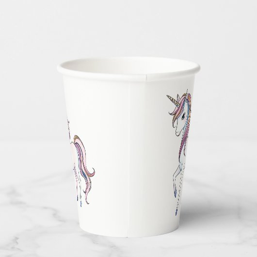 Magische Eenhoorn Dromen - Whimsical Fantasy Desig Papieren Bekers (Rechts)