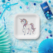 Magische Eenhoorn Dromen - Whimsical Fantasy Desig Papieren Bordje (Feest)