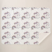 Magische Eenhoorn Dromen - Whimsical Fantasy Desig Sherpa Deken (Voorkant (horizontaal))