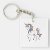 Magische Eenhoorn Dromen - Whimsical Fantasy Desig Sleutelhanger (voorkant)