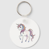 Magische Eenhoorn Dromen - Whimsical Fantasy Desig Sleutelhanger (Voorkant)