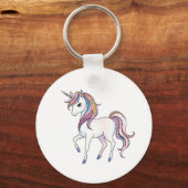 Magische Eenhoorn Dromen - Whimsical Fantasy Desig Sleutelhanger (Voorkant)