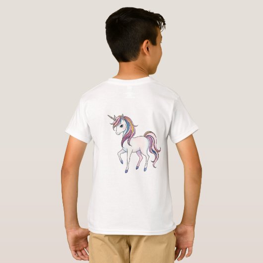 Magische Eenhoorn Dromen - Whimsical Fantasy Desig T-shirt (Achterkant volledig)