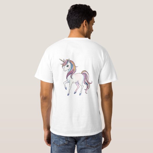 Magische Eenhoorn Dromen - Whimsical Fantasy Desig T-shirt (Achterkant volledig)