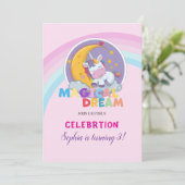 Magische eenhoorn droom uitnodiging (Staand voorkant)
