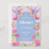 Magische Eenhoorn eerste verjaardagsfeestje Kaart (Voorkant)