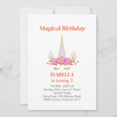 Magische Eenhoorn en Confetti Verjaardag Kaart (Voorkant)