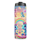 Magische eenhoorn en dinosaurus avontuur thermosbeker (Voorkant)