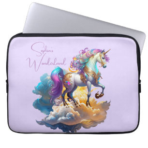 Magische Eenhoorn Fantasie wolken mooie Verjaardag Laptop Sleeve