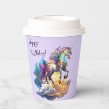 Magische eenhoorn fantasiewolken romance verjaarda