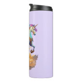Magische eenhoorn fantasiewolken romance verjaarda thermosbeker (Geroteerd rechts)