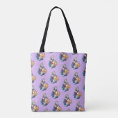 Magische eenhoorn fantasiewolken romance verjaarda tote bag (Achterkant)