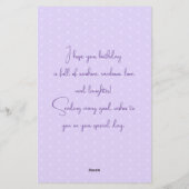 Magische eenhoorn fantasiewolken Verjaardag romanc Briefpapier (Achterkant)