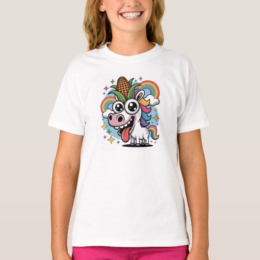 Magische Eenhoorn - Fantastisch Corny Creature T-shirt (Voorkant)