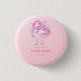 Magische Eenhoorn Feest Verjaardag Ronde Button 3,2 Cm