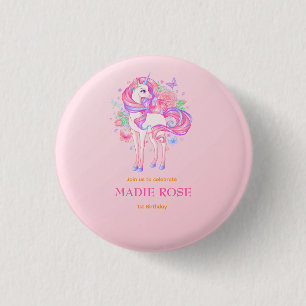 Magische Eenhoorn Feest Verjaardag Ronde Button 3,2 Cm