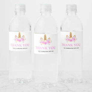 Magische Eenhoorn Feest Verjaardag Waterfles Etiket