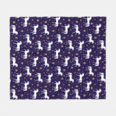 Magische Eenhoorn Fleece Deken (Voorkant (Horizontaal))